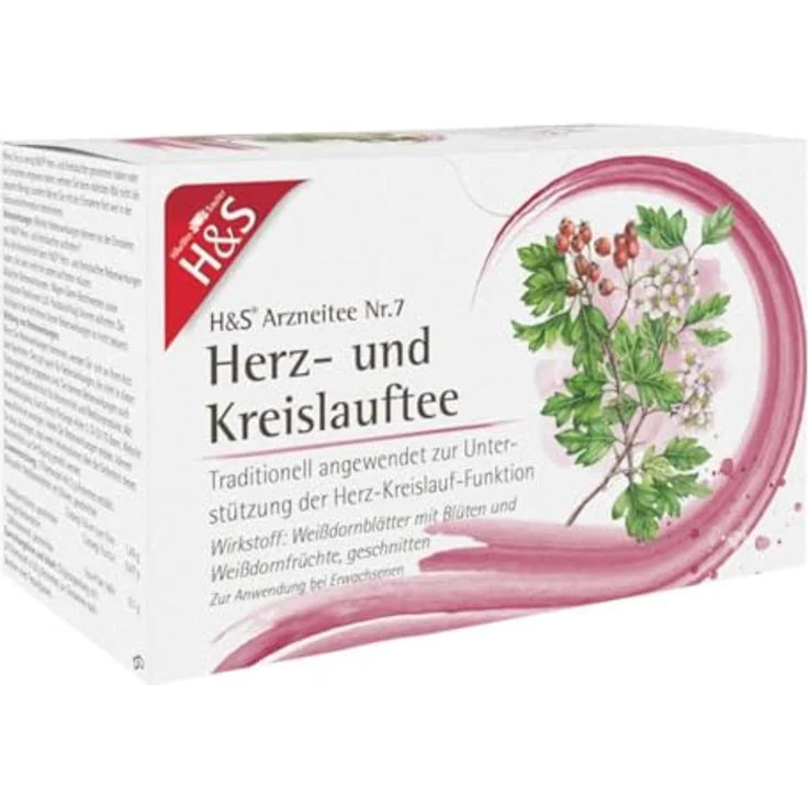 H&S Herz Kreislauf Tee, Filterbeutel 20x2 g zur Unterstützung der Herz-Kreislauf-Funktion – Bild 2