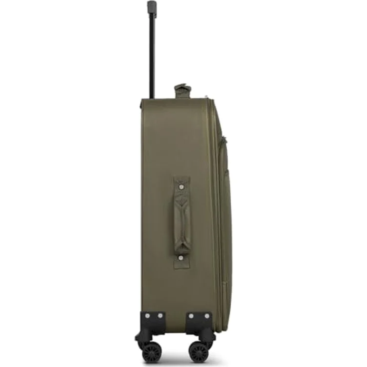 Check in Sevilla 2.0 Koffer, mittelgroßer Trolley aus strapazierfähigem Polyester, 41 x 26 x 65 cm, 62 Liter, Teleskopgriff & Doppelrollen, für Damen und Herren – Bild 3