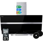 KKT KOLBE HERMES9005SM, Dunstabzugshaube 90cm mit RGBW Ambiente Beleuchtung und 9 Leistungsstufen