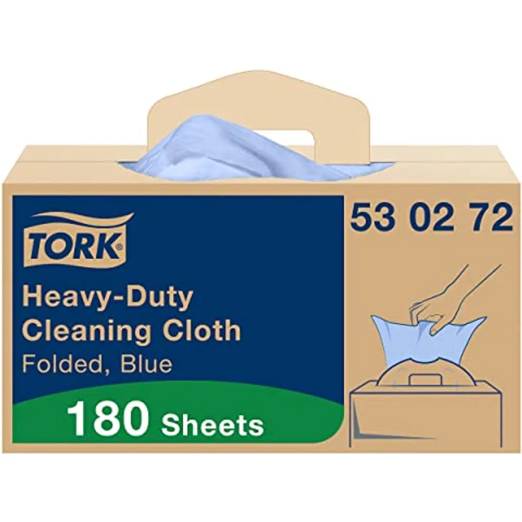 Tork Extra Starke Reinigungstücher Blau W7, Einzeltuchentnahme, 1 x 180 Tucher, 530272
