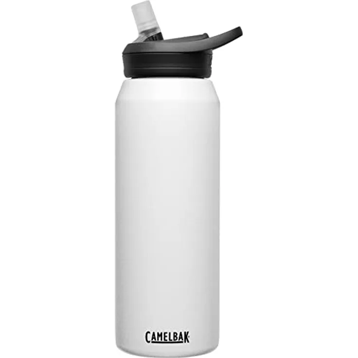CamelBak eddy+ isolierte Trinkflasche 1 Liter Edelstahl weiß-schwarz
