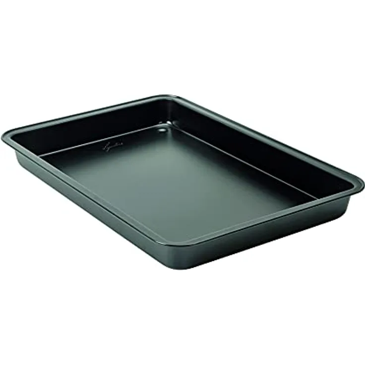 Lagostina Gustosa Bräter aus Stahl, antihaftbeschichtet, für Backofen, Schwarz, 42 x 29 x 4 cm