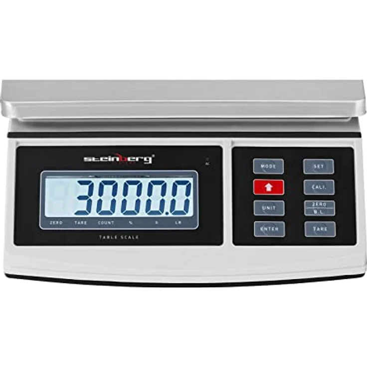 Steinberg Systems Feinwaage Tischwaage Präzisionswaage Digital Akku LCD 3 kg, Edelstahl, mobil und präzise - Preisvergleich – Bild 2