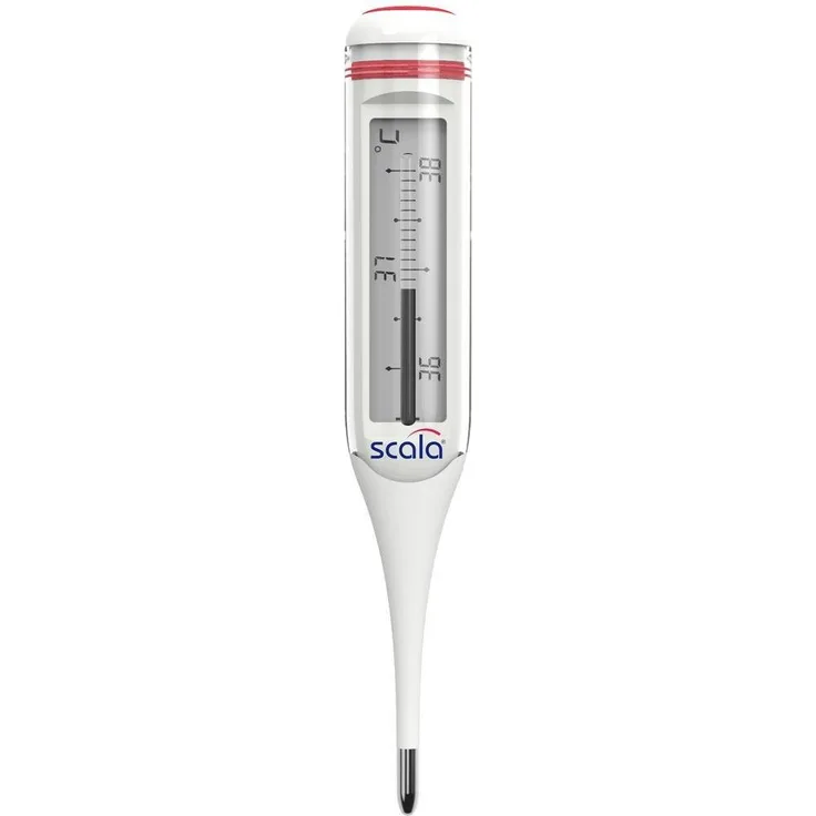 Scala SC 1493 flex Fieberthermometer, Wasserfest, Mit Fieberalarm, Transparent