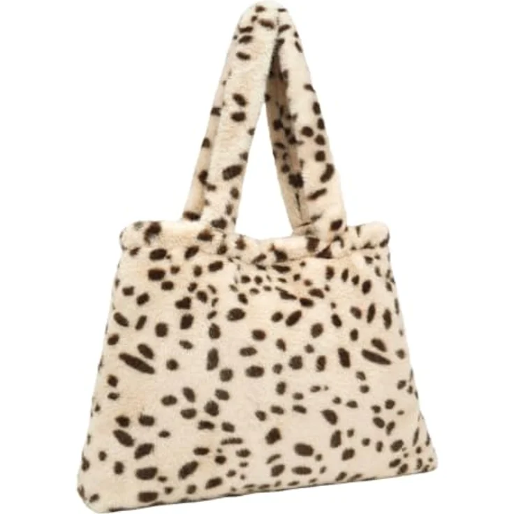 FredsBruder Fluffy Schultertasche 63 cm, beige, 100% Polyester, 63 x 9 x 44 cm – Bild 3