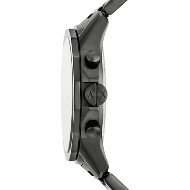 Armani Exchange Silver Tone Watch, Quarz-Chronograph mit 44 mm Gehäuse, grauem Zifferblatt und Edelstahlarmband in Gunmetal – Bild 3
