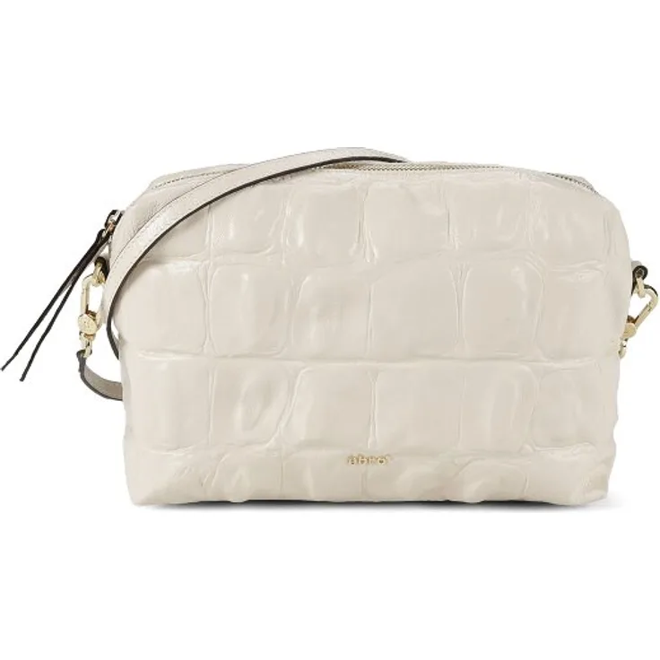 abro Kaia Umhängetasche Leder, 22 cm, weiss, 100% Leder