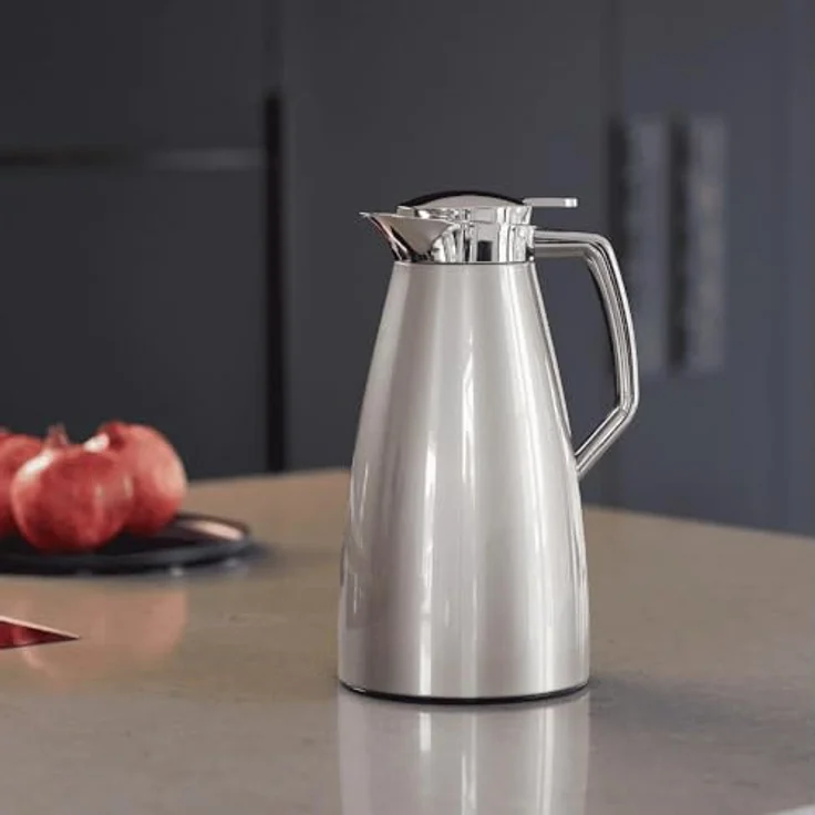 Emsa F4140100 Plaza Isolierkanne, 1 Liter, silber – Bild 6