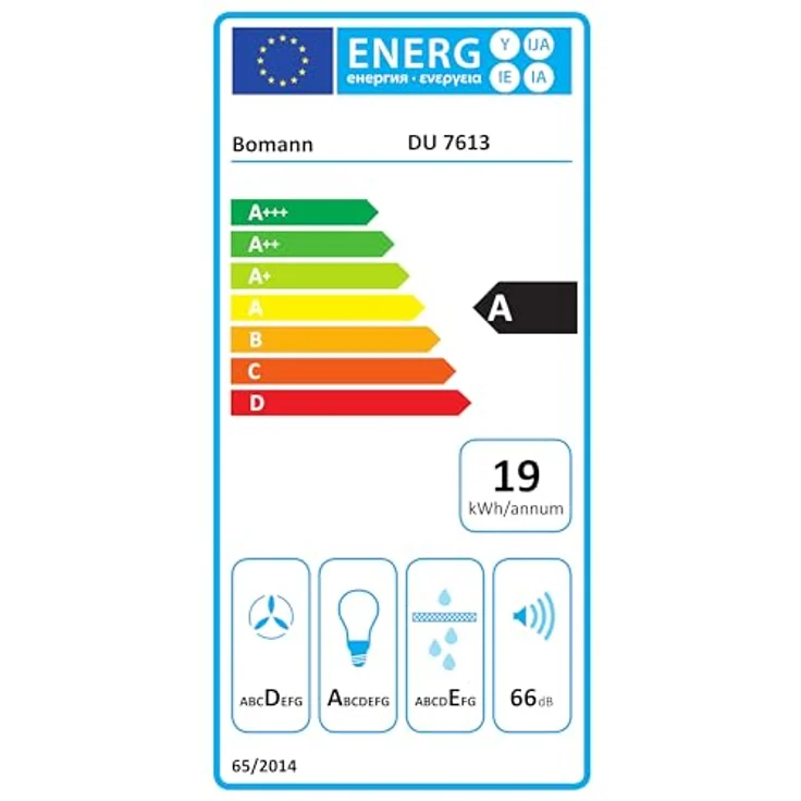Bomann® Dunstabzugshaube DU 7613 inox, 60 cm Unterbau, Umluft- und Abluftbetrieb, 222 m³/h, LED-Beleuchtung, inklusive Montage-Material – Bild 9
