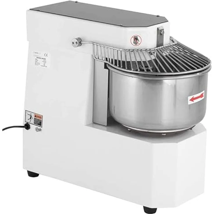 GastroHero Teigknetmaschine ECO 20L, Edelstahl, 1100 W, fester Kopf für Pizza- und Bäckereiteige – Bild 7