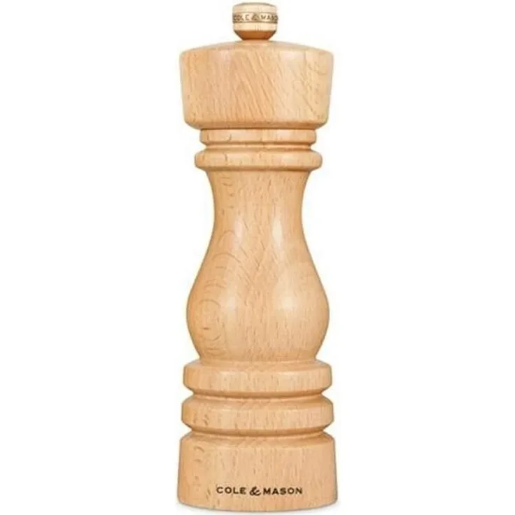 Cole & Mason London PM 180mm, natural beech, Pfeffermühle + Salzmühle, Beige