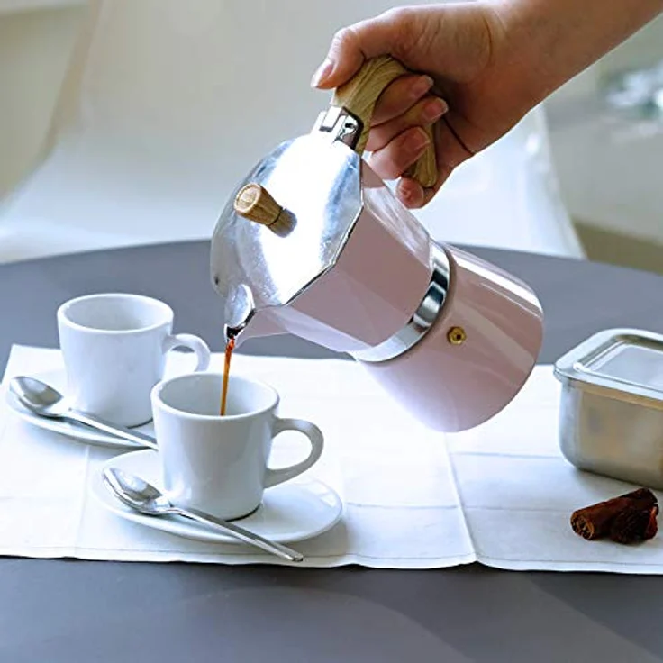 Gnali & Zani VEZ003-IND Venezia - Esspressokocher, alu, 3 Tassen Espressokocher, Aluminium – Bild 6