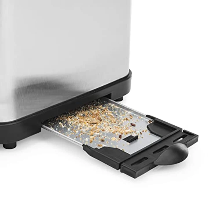 Princess Edelstahl Toaster mit zwei Schlitze ? herausnehmbares Krümmelfach - Auftau-, Aufwärm- & Stoppfunktion , 142354 – Bild 9