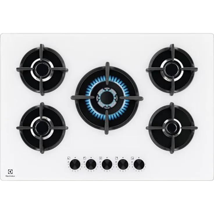 Electrolux Gaskochfeld Gas on Glass 75 cm mit StepPower-Steuerung