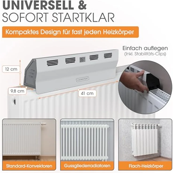 Livington SmartAir Heizverstärker - Heizstrahler - bessere Heizleistung – Bild 7