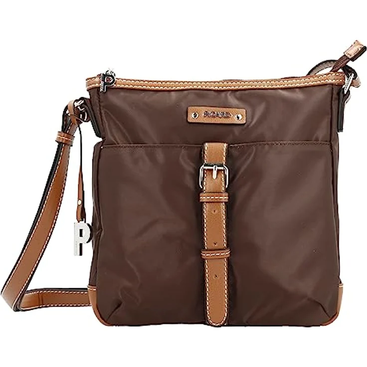 Picard Schultertasche Sonja, Umhängetasche aus robustem Nylon, braun, mit Reißverschlussfächern und 2 L Volumen – Bild 1