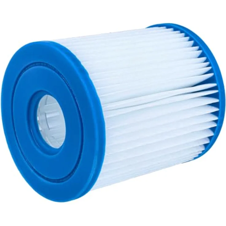 vhbw Filterkartusche kompatibel mit Intex 28201EH, 28602, 28601, 28601EG, Wasserfilter mit hoher Filterfeinheit, Blau Weiß – Bild 2