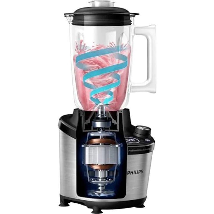Philips HR3760/00 7000 series Standmixer, 1500 W, 2 L, 12 Geschwindigkeiten, Puls-Funktion, schwarz – Bild 4