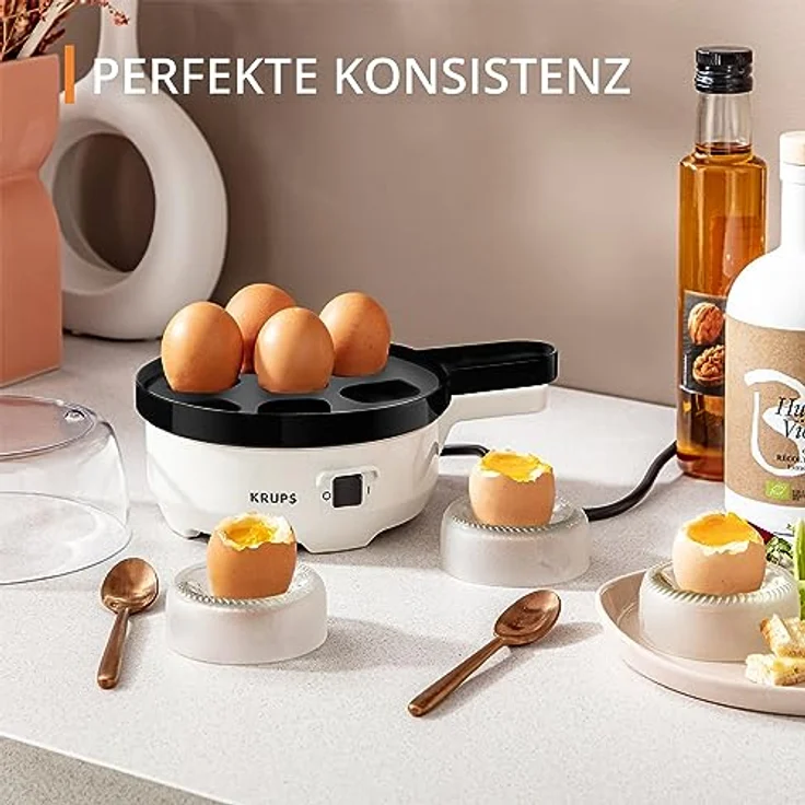 Krups Ovomat Spezial Eierkocher, Für bis zu 7 Eier, Inkl. Wasser-Messbecher mit Eierstecher, Eierhalter, Signalton, BPA-frei, EG233115 – Bild 4