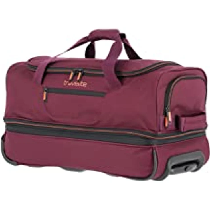 travelite 2-Rad Trolley Reisetasche Gr. S mit Dehnfalte, Gepäck Serie BASICS: Weichgepäck Reisetasche mit Rollen mit extra Volumen, 55 cm, 51 Liter (erweiterbar auf 64 Liter) – Bild 3