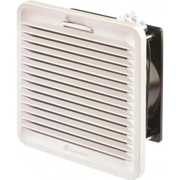 Finder Belüftungsventilator für Schaltschrank mit Eingangsfilter 7F.20.8.230.1020, Lüfter in Schwarz – Bild 1