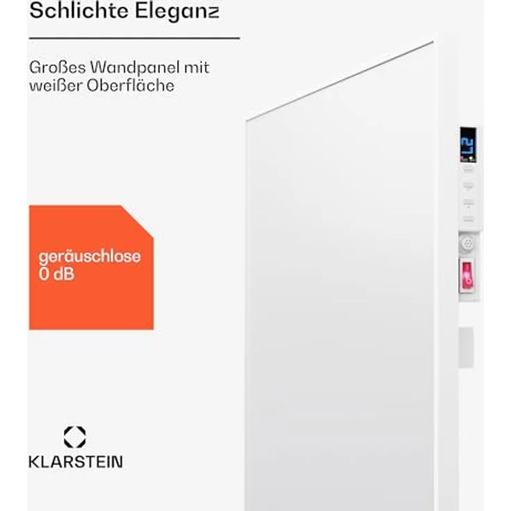Klarstein Infrarotheizung mit Thermostat, 600W Elektroheizung, Smart Home Infrarotheizung zur Wandmontage, IR mit App-Steuerung & Erkennung Offener Fenster, Effizienter Feuchtraum Heizkörper CO2-Frei – Bild 4
