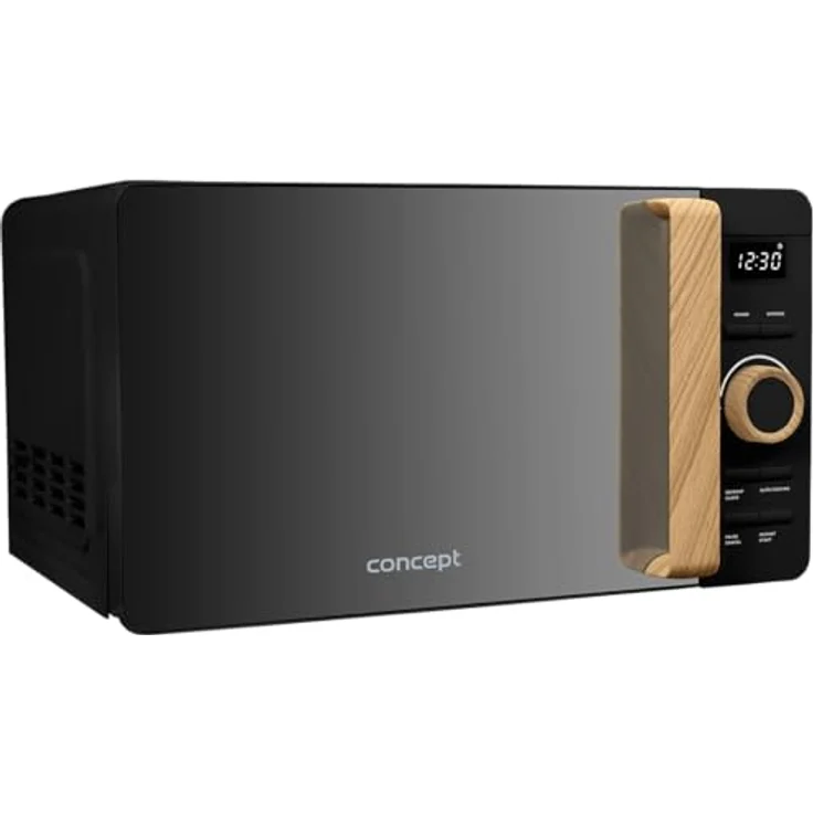 Concept Mikrowelle Nordic, 20 l, 800 W, 8 Automatikprogramme, schwarze Farbe mit Holzelementen, 270 mm Drehteller – Bild 7