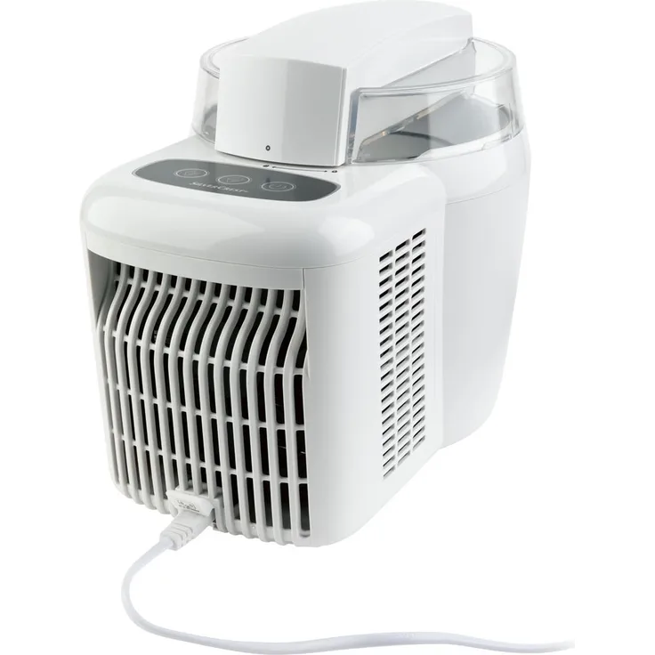 SILVERCREST® Eismaschine SEM 90 C3, Speiseeisbereiter mit selbstkühlendem System, 90 Watt, inkl. Zubehör und 6 Rezepten