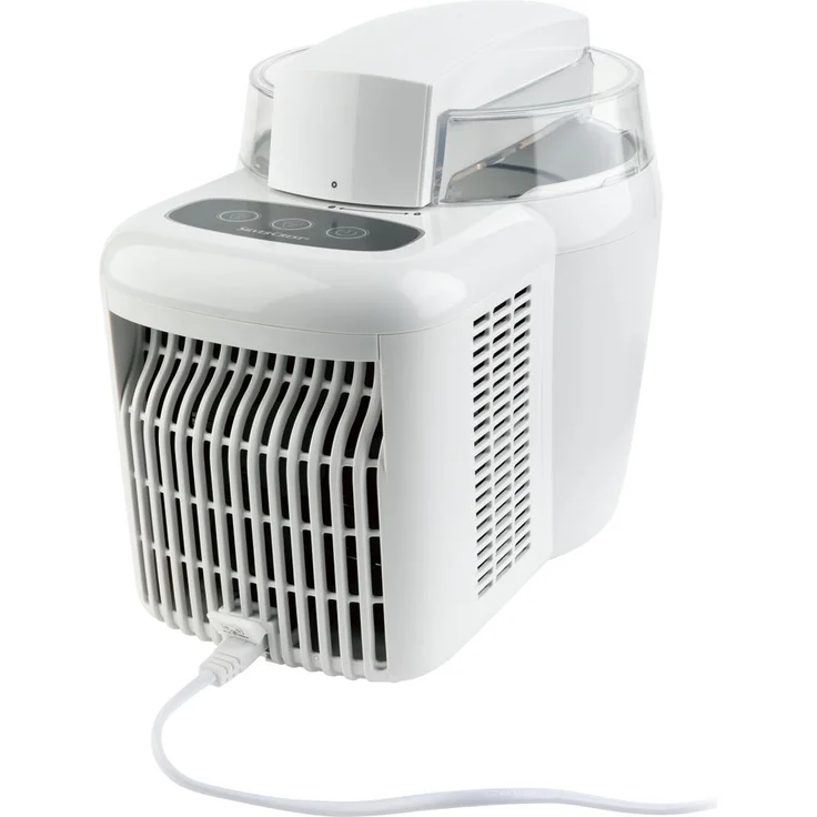 SILVERCREST® Eismaschine SEM 90 C3, Speiseeisbereiter mit selbstkühlendem System, 90 Watt, inkl. Zubehör und 6 Rezepten