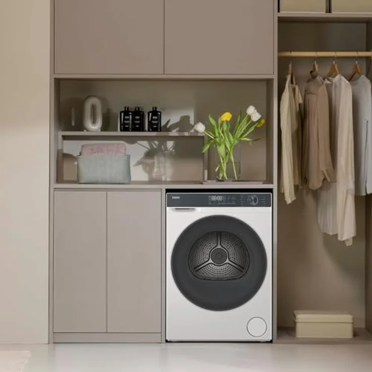 Haier HD90-C637, Wärmepumpentrockner 9kg mit AI Power Inverter Motor, Automatik- & Hygiene-Programm, 3 Trocknungsstufen, XL Schontrommel – Bild 2