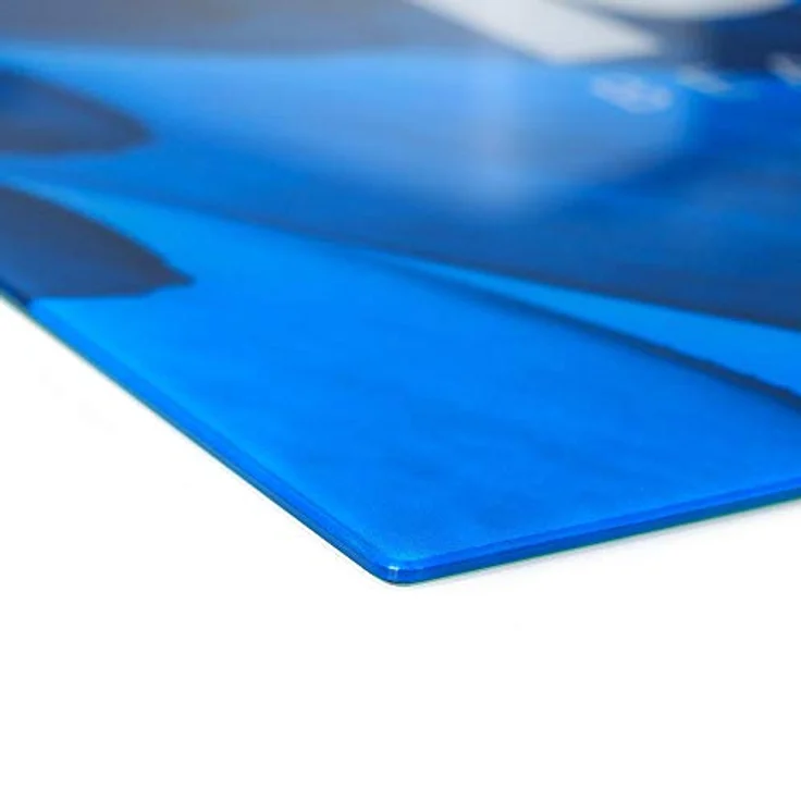 Tulup Schneidebrett Spritzschutz Abdeckung Herdabdeckplatte 2x30x52 cm Kochplattenabdeckung Silber Gehärtetes Glas - Metall Schwarz – Bild 4