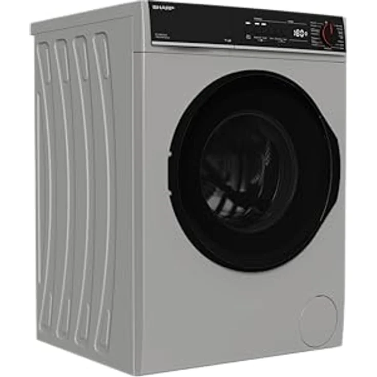 SHARP ES-PRO014SA-DE Waschmaschine Frontlader, 10kg, 1400U/min, Smarte Bedienung durch Veezy App, Dampffunktion, Inverter, 15 Programme, AquaStop, Silber – Bild 2