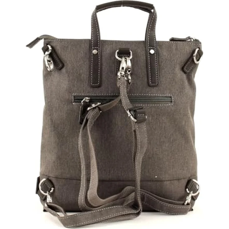 Jost Bergen X-Change City Rucksack, 32 cm, 100% Canvas, taupe – Bild 5