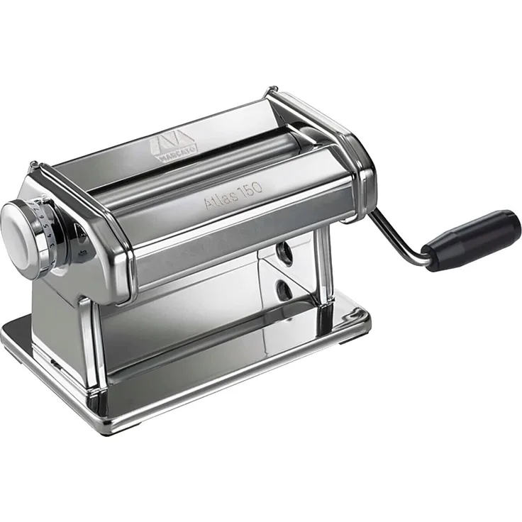 Marcato Nudelmaschine Atlas 150 Roller, mit Motor erweiterbar, silber