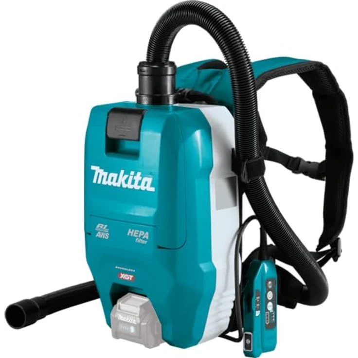 Makita VC009GZ01 Akku-Rucksackstaubsauger 40V max. mit AWS (ohne Akku, ohne Ladegerät), Petrol/Schwarz – Bild 2