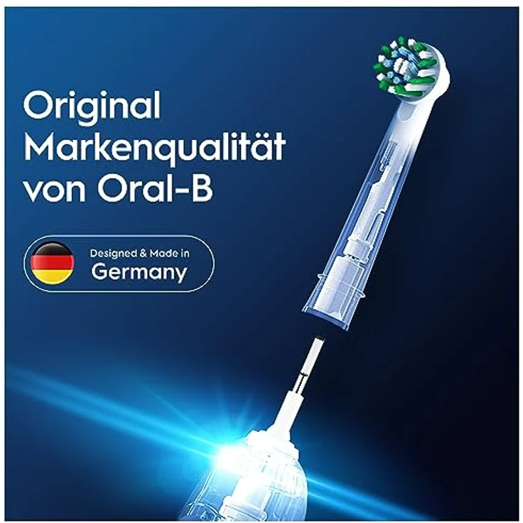 Oral-B Pro CrossAction Aufsteckbürsten für elektrische Zahnbürste, 10 Stück, überlegene Zahnreinigung, X-Borsten, Original Oral-B Zahnbürstenaufsatz, briefkastenfähige Verpackung, Made in Germany – Bild 5