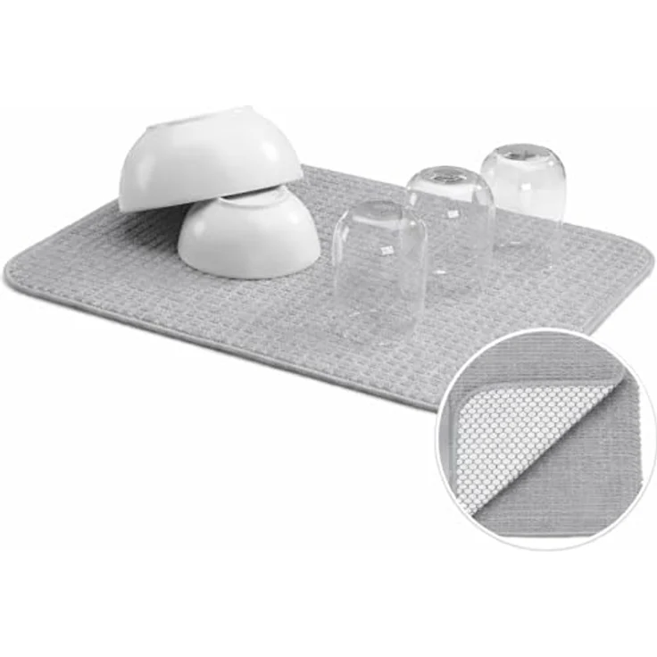 Kela 11642 Abtropfmatte Rapida Polyester, 50 x 38 cm, grau – Bild 2