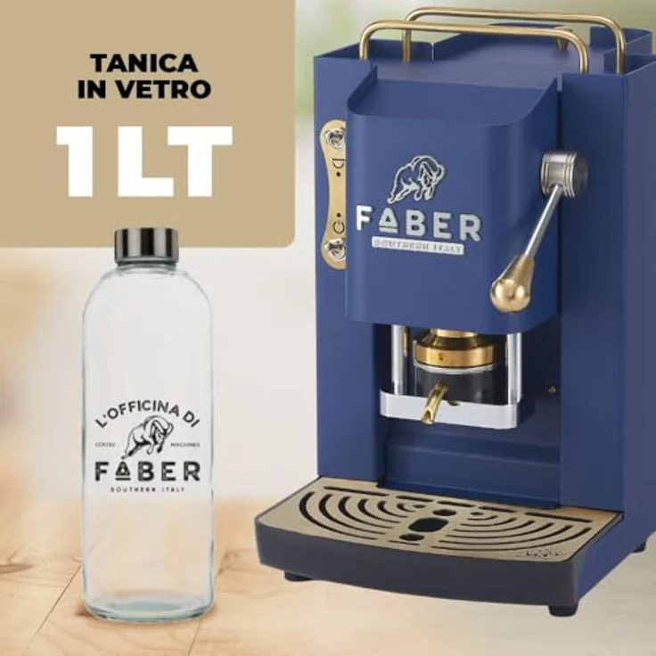Faber Coffee Machines Faber Pro Deluxe 3.0 Kaffeepadmaschine, Messing mit ESE-Pad Kompatibilität und hygienischem Glassertank – Bild 4