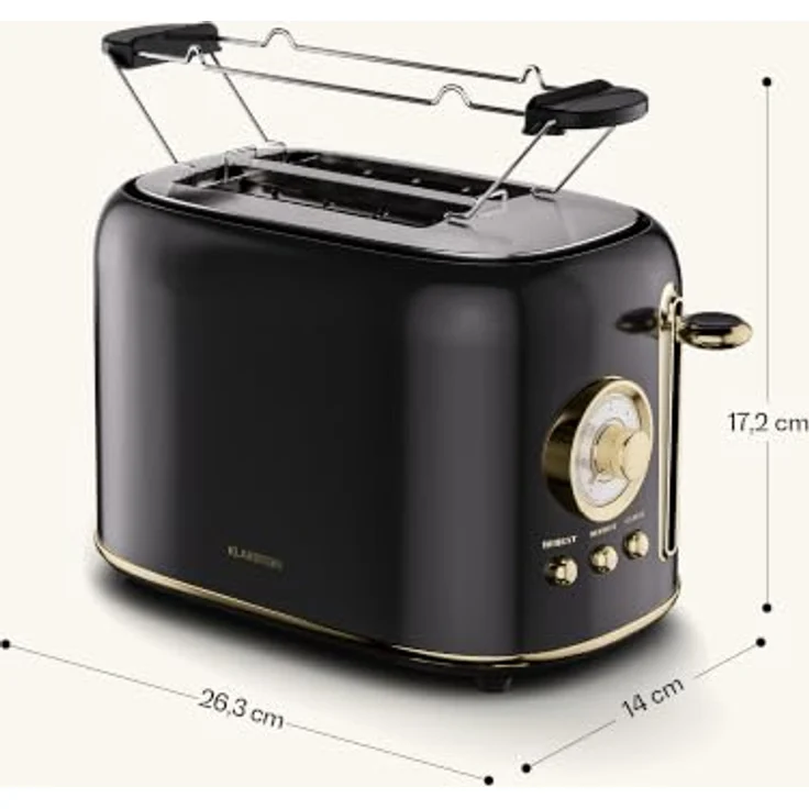 Klarstein Toaster Victoria, 800 W mit Brötchenaufsatz und Edelstahl-Gehäuse – Bild 7