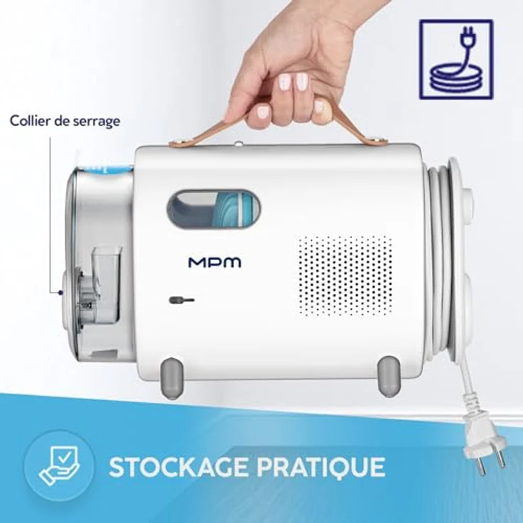 MPM MOD-1000, Hunde- und Katzenpflegeset 6in1 mit Staubsauger, Trimmer, Bürste und Vakuumsystem, weiß – Bild 7
