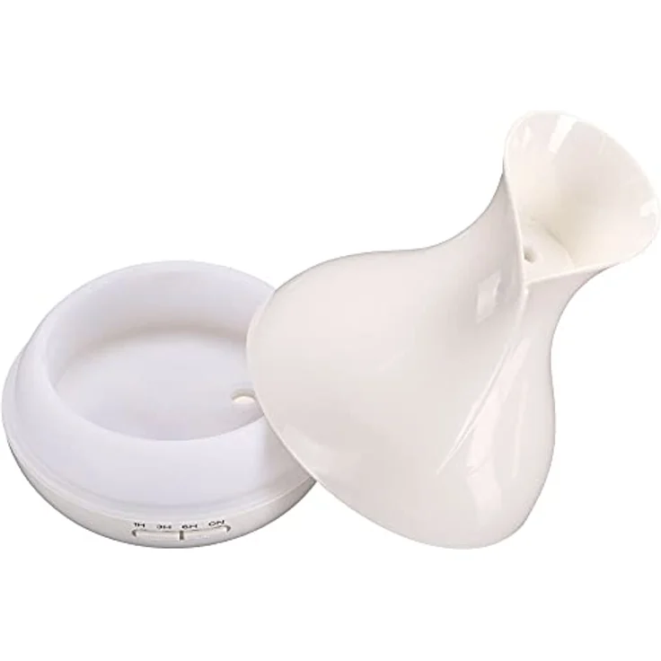 SIXTOL Vulcan Aroma Diffusor, 350ml Ultraschall-Luftbefeuchter in weißem Glanz für Aromatherapie und Luftbefeuchtung, leiser Betrieb unter 35 dB, 4 Betriebsmodi – Bild 4