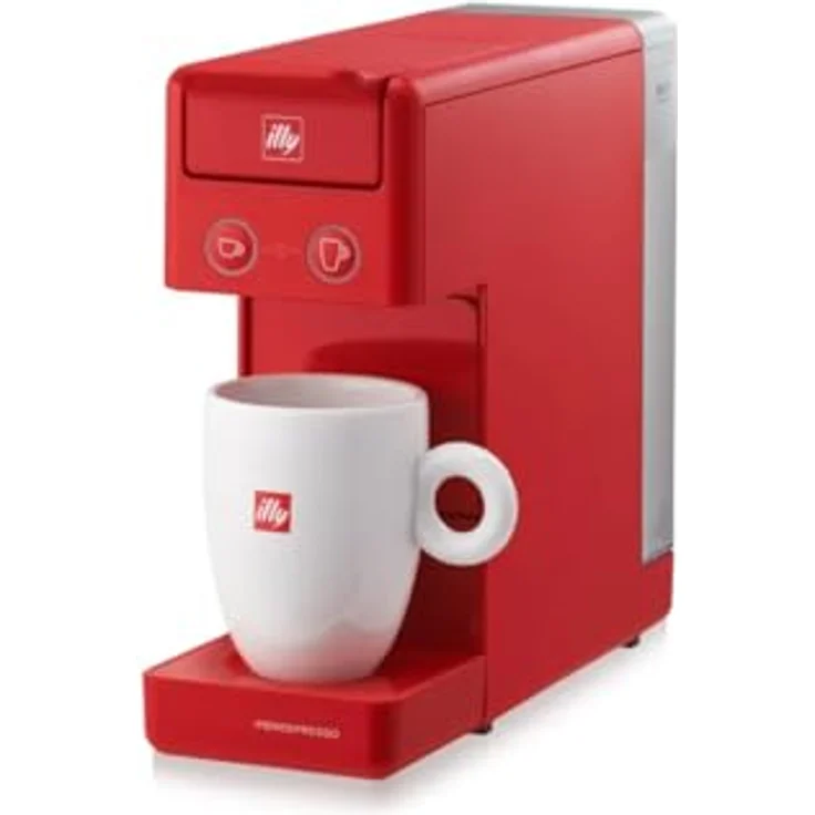 Illy Y3.3, Kaffeepadmaschine mit 0,75 l Wassertank, 1250 W, Rot, 19 Bar Pumpendruck – Bild 4