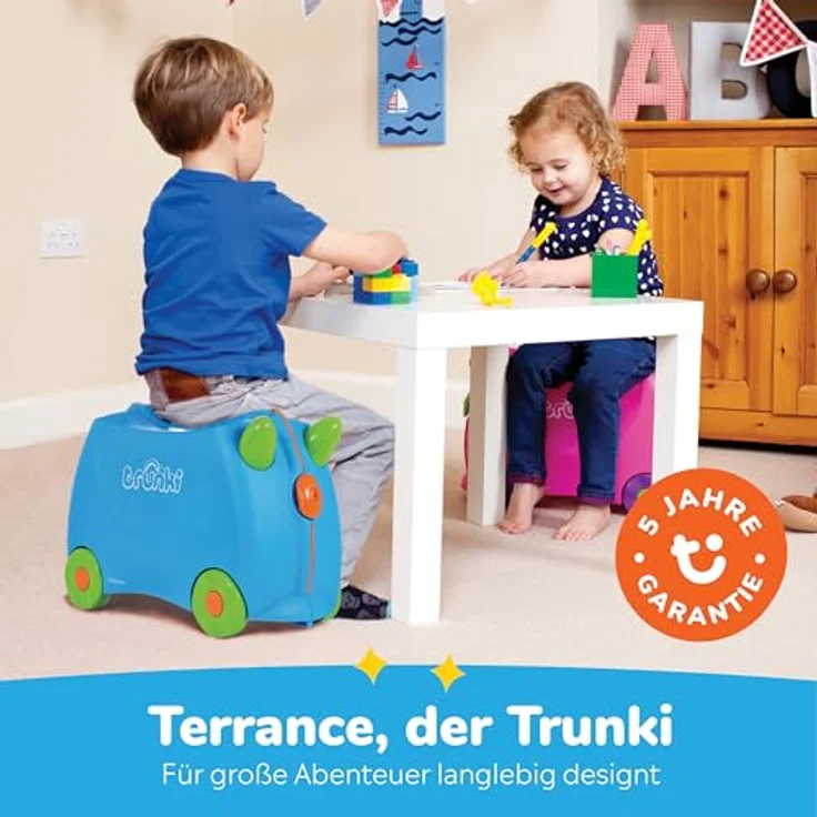 TRUNKI Kinderkoffer Trolley Terrance (Blau) | Handgepäck mit Multifunktionsband und 5 Jahre Garantie – Bild 5