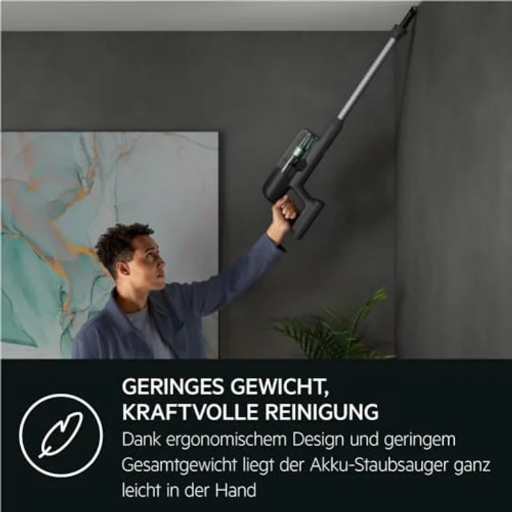 AEG ULTIMATE 7000 AP71UB14AM Akku-Staubsauger / leicht 2,2 kg / 70 % Recyclingmaterial / 50 Min. Laufzeit / 5-Stufige Filtration / alle Böden / Automatik / Zubehör / grau – Bild 4