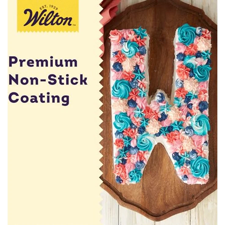 Wilton Countless Celebrations Zahlen- und Buchstaben- Kuchenform, antihaftbeschichtet, 36,8 x 22,8 cm – Bild 7