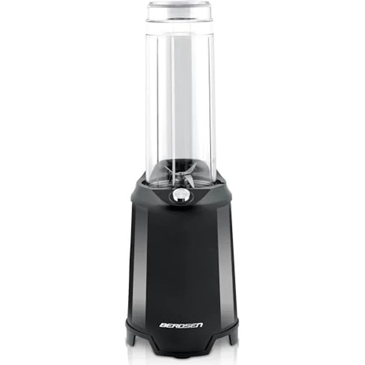 Berdsen Becher-Mixer Smoothie Maker To Go, elektrisch 350 W, 2 Trinkflaschen 0,57L, Edelstahlklinge, schwarz – Bild 2