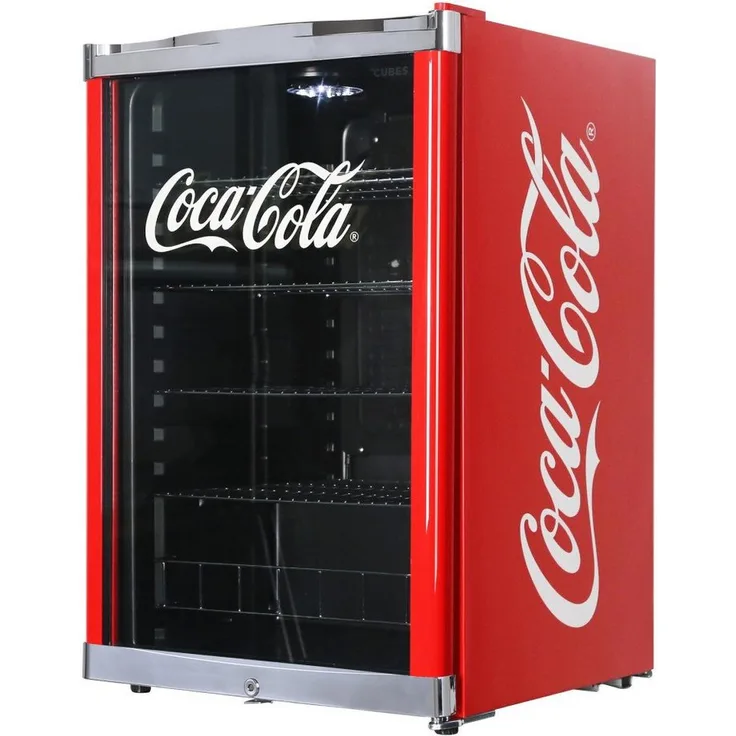 CUBES Getränkekühlschrank Cubes HC 166 E, HIGHCUBE Coca Cola, eingebrannter Lack, 115 l Nutzinhalt, Energieeffizienzklasse E