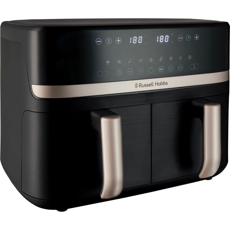 RUSSELL HOBBS SatisFryTM Dual Basket Heißluftfritteuse 27680-56, 2800 W, 9 Programme, 4,5 L, wenig oder kein Öl erforderlich