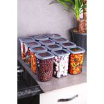 Hermia Concept BNMPOLYAS12-120, 12-teiliges Vorratsdosen-Set aus Plastik, grau, 1200 ml, 6,5 x 6,5 x 13 cm
