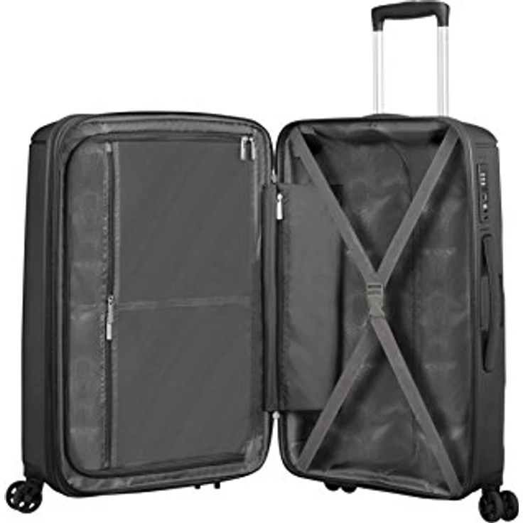 American Tourister Sunside Spinner 77 Erweiterbar, 4.5 KG, 106/118L, Schwarz (Black) – Bild 5